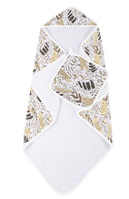 Load image into Gallery viewer, Animal Print Hooded Towel and Washcloth Set